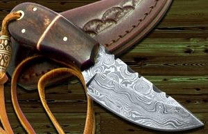 Twisted Damascus Camel Bone Brown